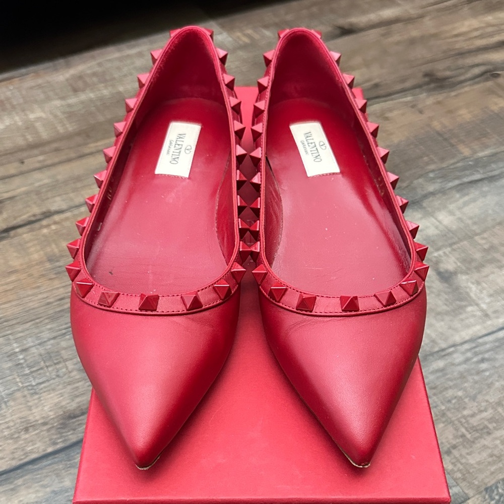 Valentino Red Rockstud Flats